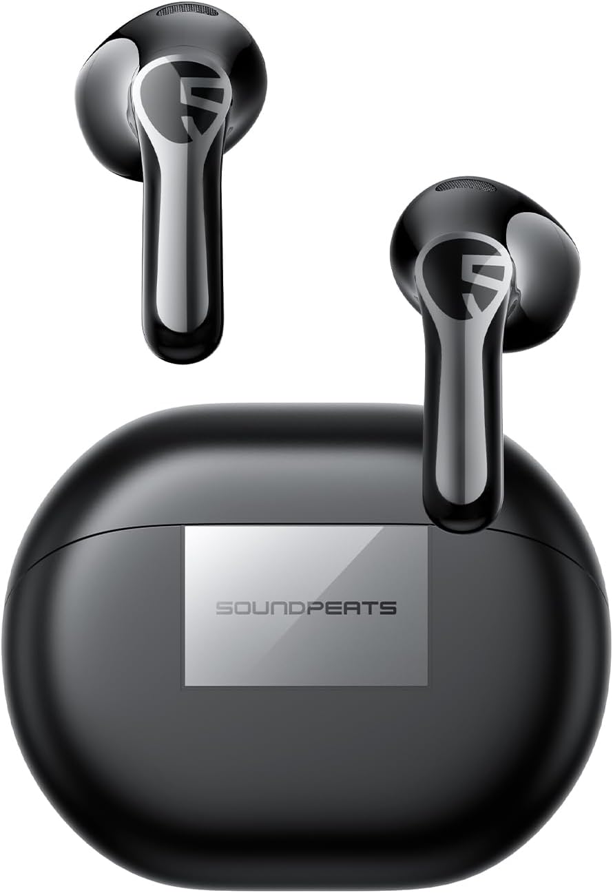 SOUNDPEATS Air6 HS Bluetooth 6.0 Wireless Earbuds with LDAC Hi-Res Audio, 13mm Triple-Magnet Driver, 45 Hours Playtime, AI 4-Mic ENC Noise Cancellation, IPX5 Waterproof & Fast Charging
