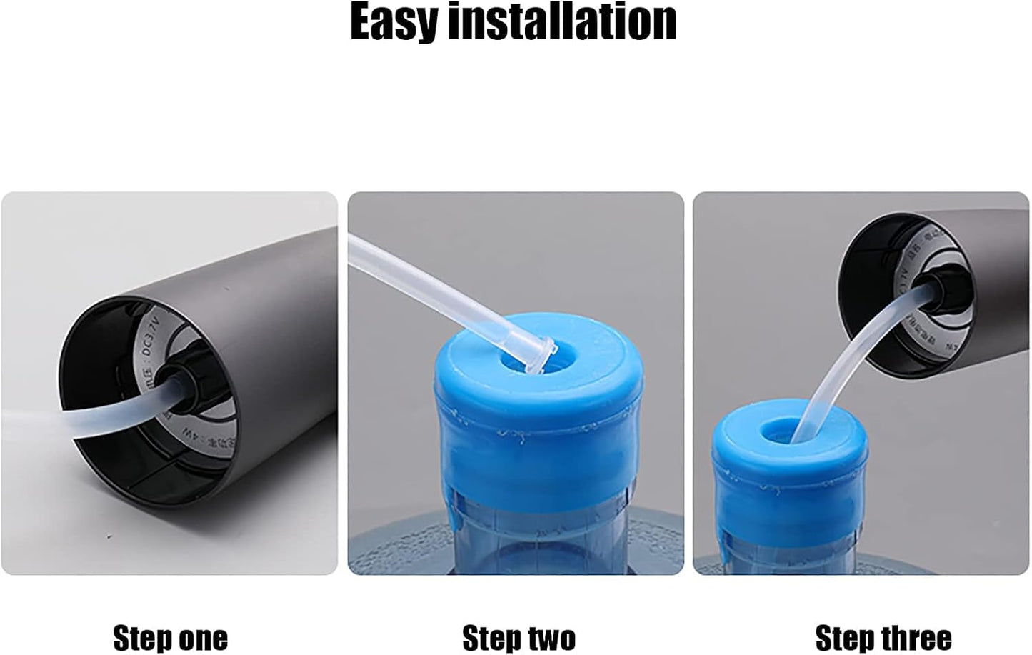 Portable USB Rechargeable Water Dispenser Pump for 2.5, 3 & 5 Gallon Bottles – Automatic Electric Drinking Water Dispenser – Universal Water Bottle Pump for Home, Office & Outdoor Use