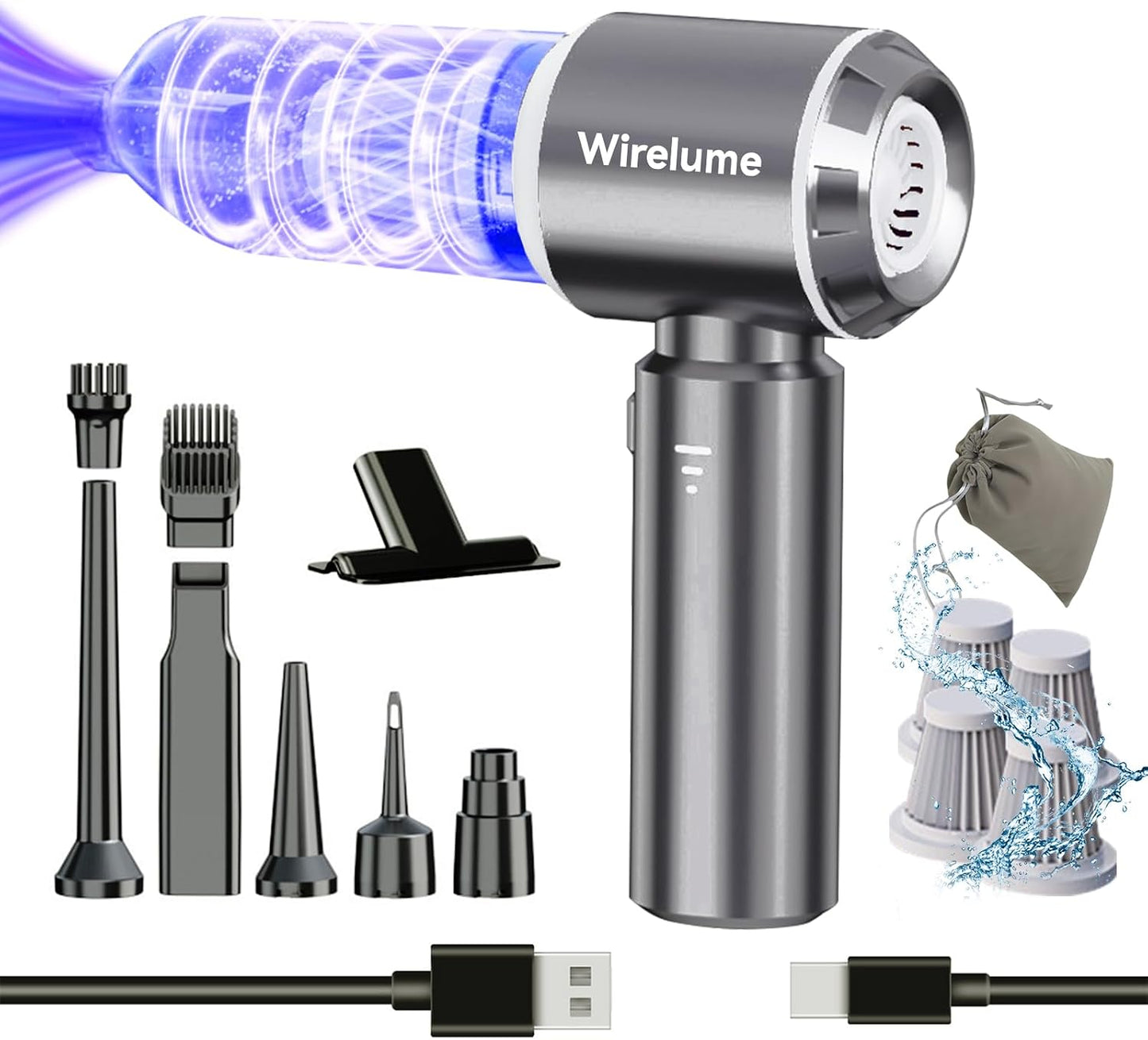 SEO Title:  Handheld Cordless Car Vacuum Cleaner 22000Pa – Powerful Rechargeable Mini Vacuum with Brushless Motor, Strong Cyclonic Suction & Air Blower for Car, Home, Office & Pet Hair Cleaning