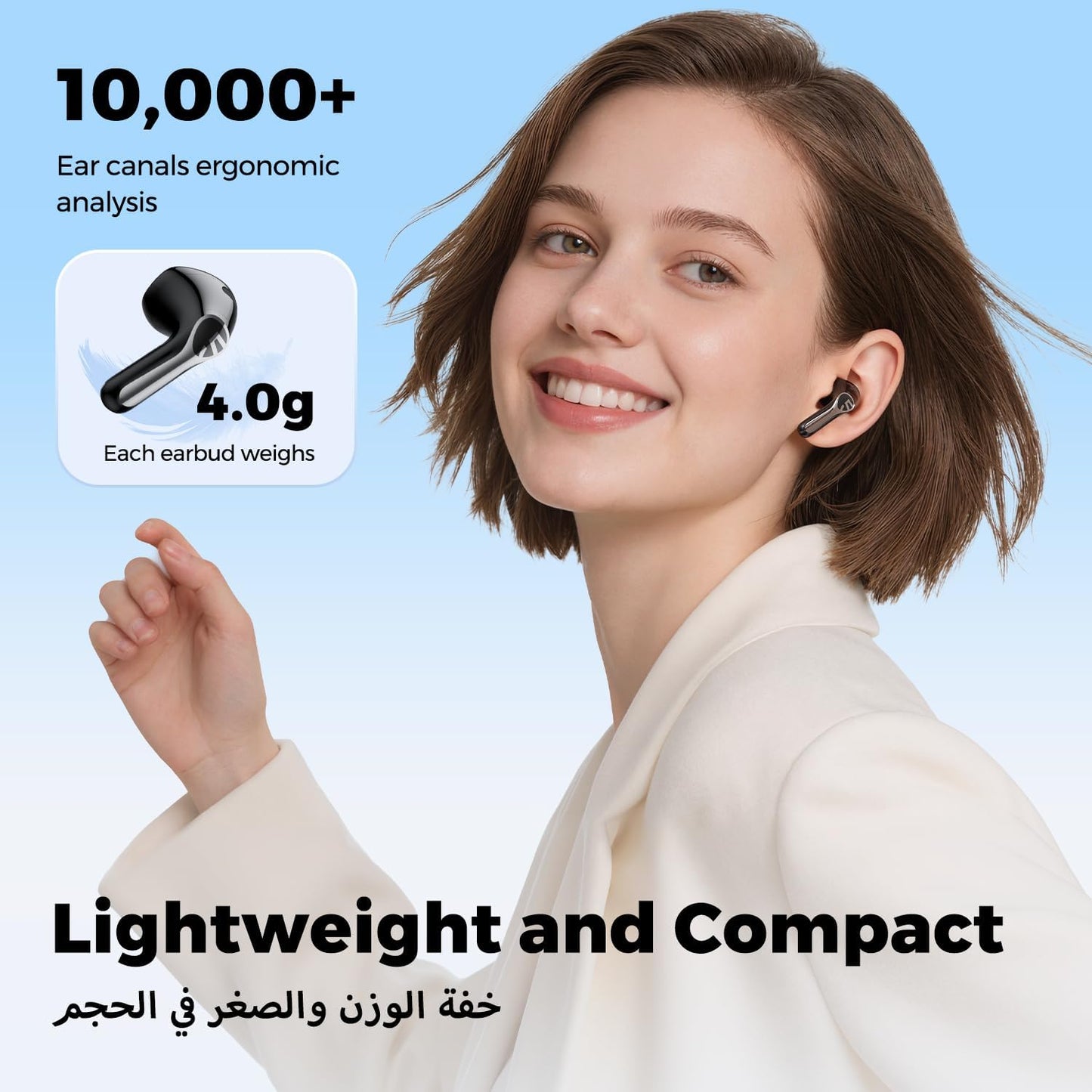 SOUNDPEATS Air6 HS Bluetooth 6.0 Wireless Earbuds with LDAC Hi-Res Audio, 13mm Triple-Magnet Driver, 45 Hours Playtime, AI 4-Mic ENC Noise Cancellation, IPX5 Waterproof & Fast Charging